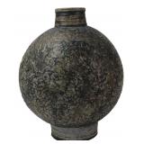D. Baker Studio Pottery Textured Spherical Vase