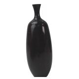 Modernist Dark Brown Glazed Bottle Vase