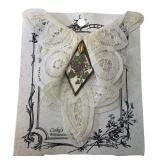 Mary Ellen Cody Handcrafted Grape Lace Brooch