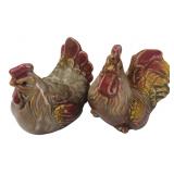 Ceramic Rooster & Hen Salt & Pepper Shakers