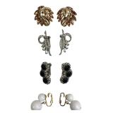 Trifari Kramer Pell Marvella Vintage Earrings Lot