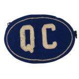 QC Embroidered Blue Felt Armband Patch