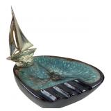 1970 Spring Regatta Sailboat Trophy Ashtray