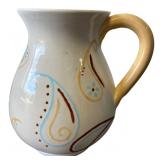 Signed KPW Hand-Painted Ceramic Pitcher
