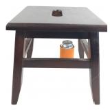 Dark Wood Step Stool with Center Handle