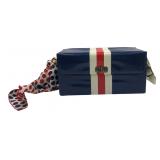 Mod Style Red White Blue Vinyl Box Purse