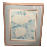 Framed Floral Watercolor Artwork Signed