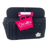 NWT Caboodles Black Quilted Cosmetic Tote