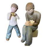 Willow Tree New Dad & Boy with Heart Figurines
