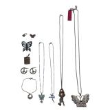 Betsey Johnson Butterfly Necklace & Costume Lot