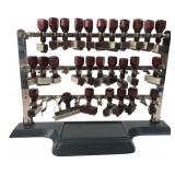 Commercial Rubber Stamp Rack with 30+ Stamps