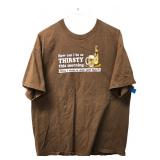 Hybrid Tees Brown Beer Humor T-Shirt XL
