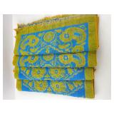 Set of 4 Vintage Patterned Terry Towels