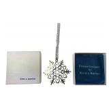 Reed & Barton Pewter Snowflake Pendant Necklace