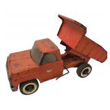 Tonka Pressed Steel Orange Dump Truck