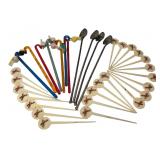 28 Assorted Vintage Drink Stirrers Swizzle Sticks