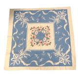 Printed Floral Wreath Tablecloth 46x48"