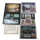 Four Commemorative Coin & Stamp Sets