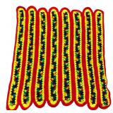 Handmade Crocheted Striped Afghan Blanket