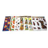Impact Plastics & Mixed Fall Window Clings Lot