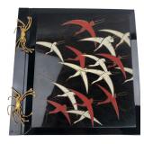 Japanese Lacquer Crane Photo Album 11.5x12