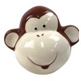 Ceramic Monkey Head Coin Bank