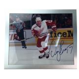 Framed Doug Brown Signed Red Wings Photo 11x9