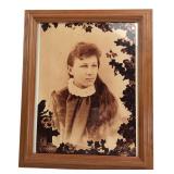 Framed Sepia Tone Portrait Photograph