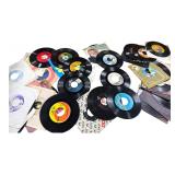 Box Lot of Assorted 45 RPM Vinyl Records