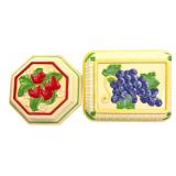 Pair of Vintage Fruit Wall Plaques