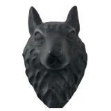 Black Wolf Head Wall Mount Decor