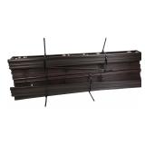 Pair of 43" Brown Faux Wood Vertical Blinds