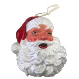 Vintage Plastic Santa Claus Wall Hanging 11.5"