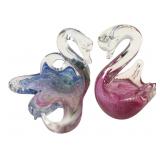 Murano And Murano-Style Italian Art Glass Swans