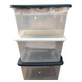 Sterilite 64 Qt Latching Storage Totes (3)