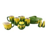 Ceramic Corn Motif Dishware Set