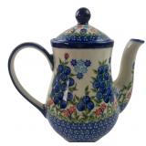 Kalich Boleslawiec Unikat Pottery Teapot 7"