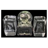 Things Remembered Snow Globe & 3D Crystal Blocks