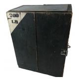 Rustic Black Painted Wood Cabinet 19" H