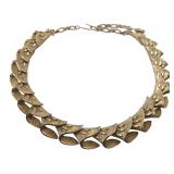 VTG Francois Gold-Tone Leaf Choker Necklace