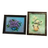Ky Klem Pair of Framed Floral Paintings