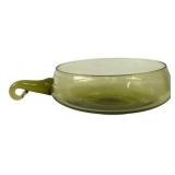 MCM Empoli Italian Art Glass Handled Bowl