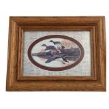 Framed Mallard Ducks in Flight Print