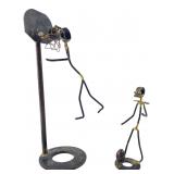 Pair of Welded Metal Sports Figures
