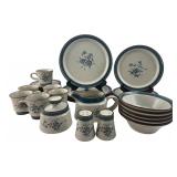 Vintage Blue Floral Noritake Stoneware...