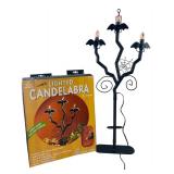 Impact Lighted Halloween Bat Candelabra 30" H