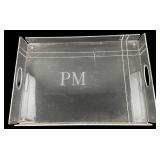 Monogrammed Clear Acrylic Serving Tray