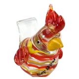 Key West Art Glass Rooster Figurine