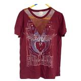 Bon Jovi U.S. Tour Mesh V-Neck T-Shirt Size M