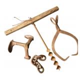 Vintage Cobbler Anvil & Rustic Hand Tools